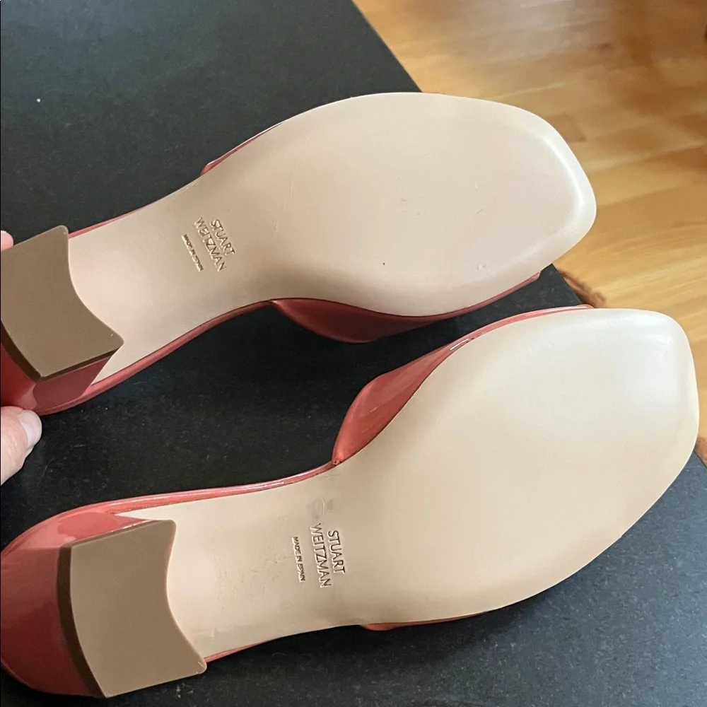 Stuart Weitzman Coral Pink Mules - Picture 4 of 4